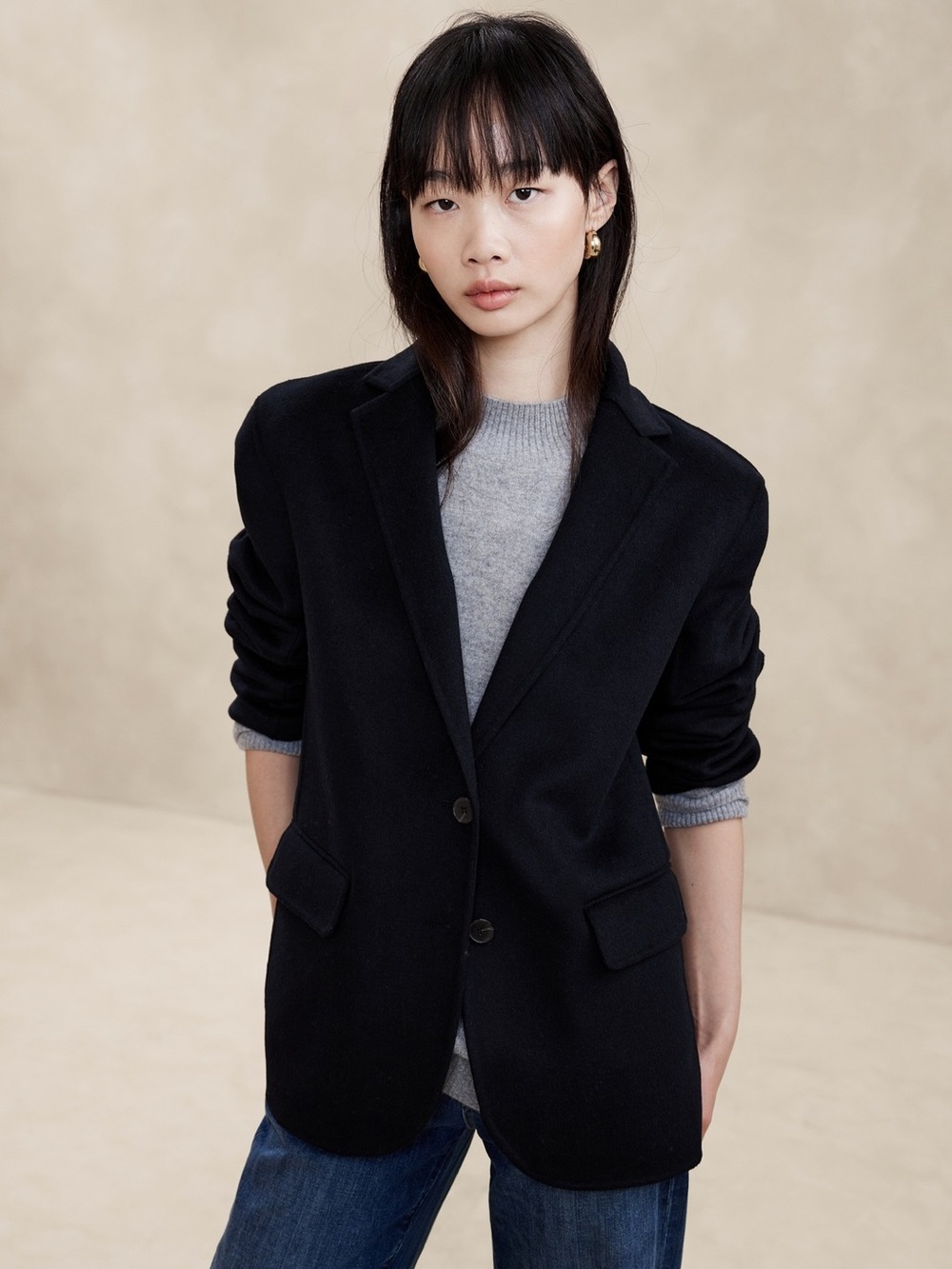 Banana Republic Nelli Oversized Double-Faced Blazer 850180